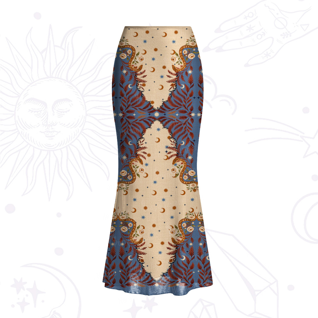 Purplehecate Celestial Ascension Mesh Mermaid Hem Skirt