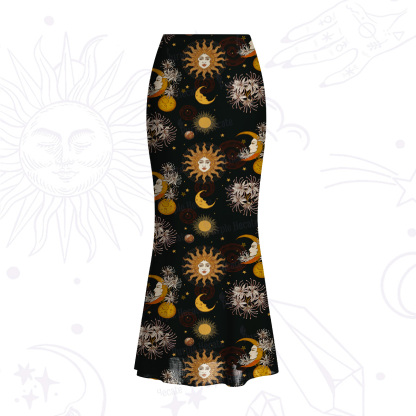 Purplehecate Stellar Symphony Mesh Mermaid Hem Skirt