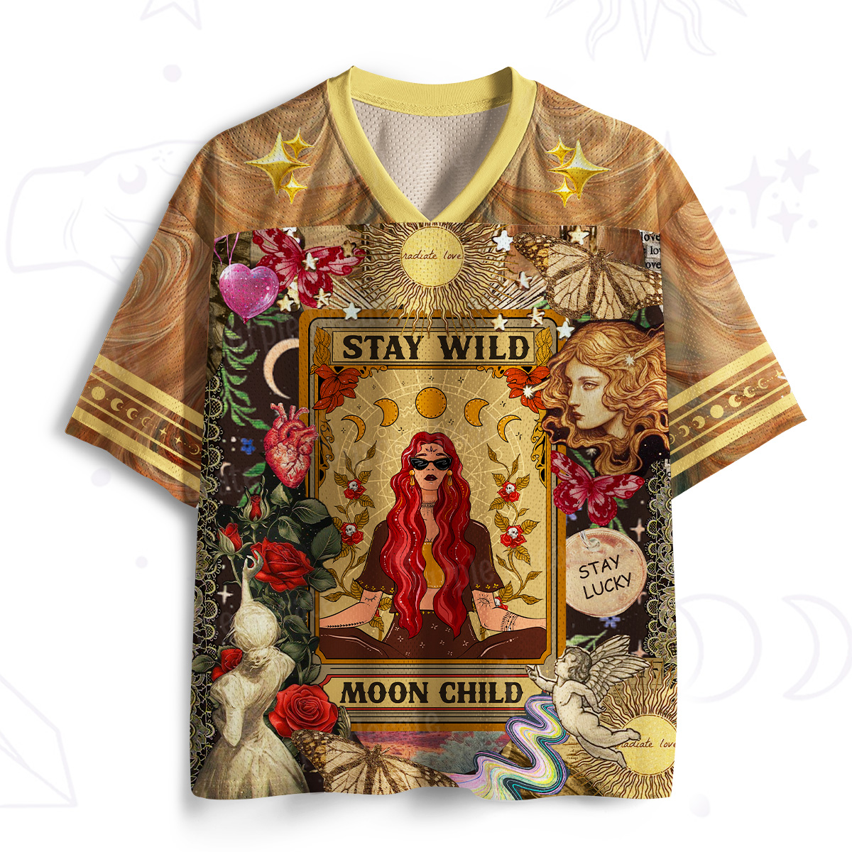 Purplehecate The Stay Wild Moon Child Oracle Card Mesh Jersey