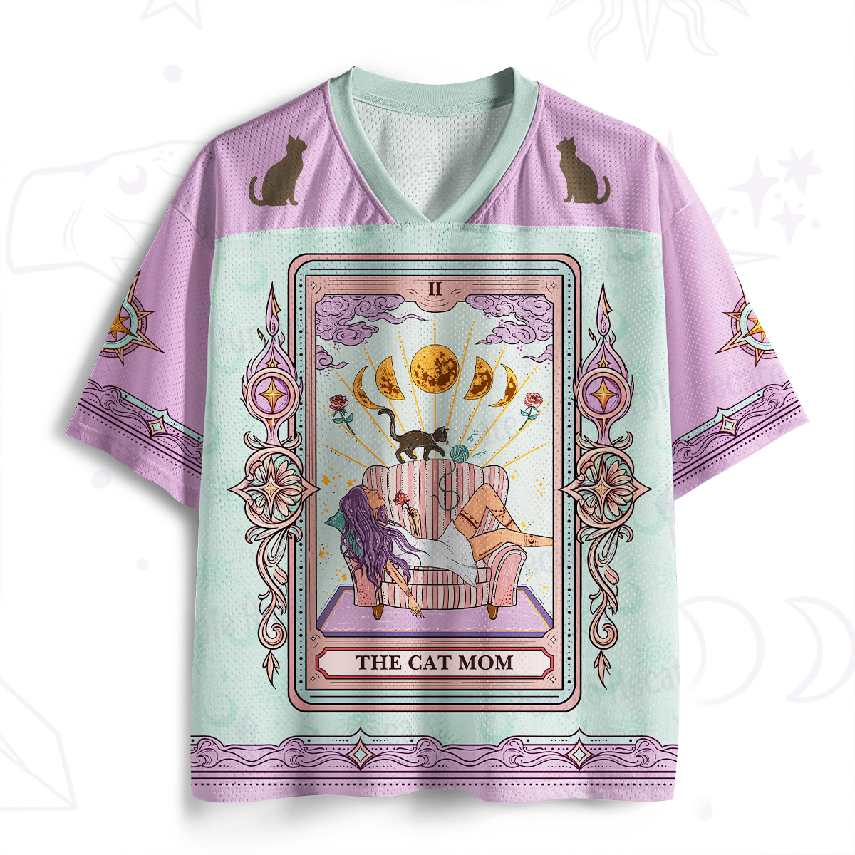 Purplehecate The Cat Mom Tarot Mesh Jersey