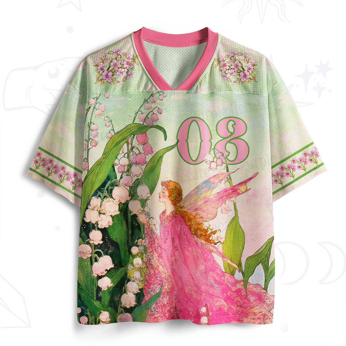 Purplehecate Mystic Secret Lily Fairy Forest Mesh Jersey
