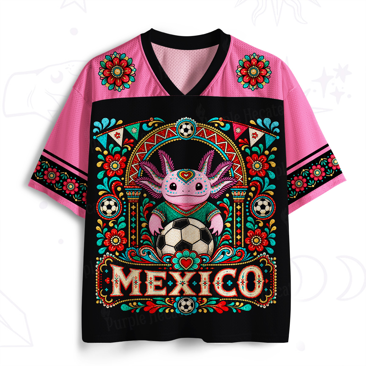 Purplehecate Mexico Axolotl Soccer Mesh Jersey