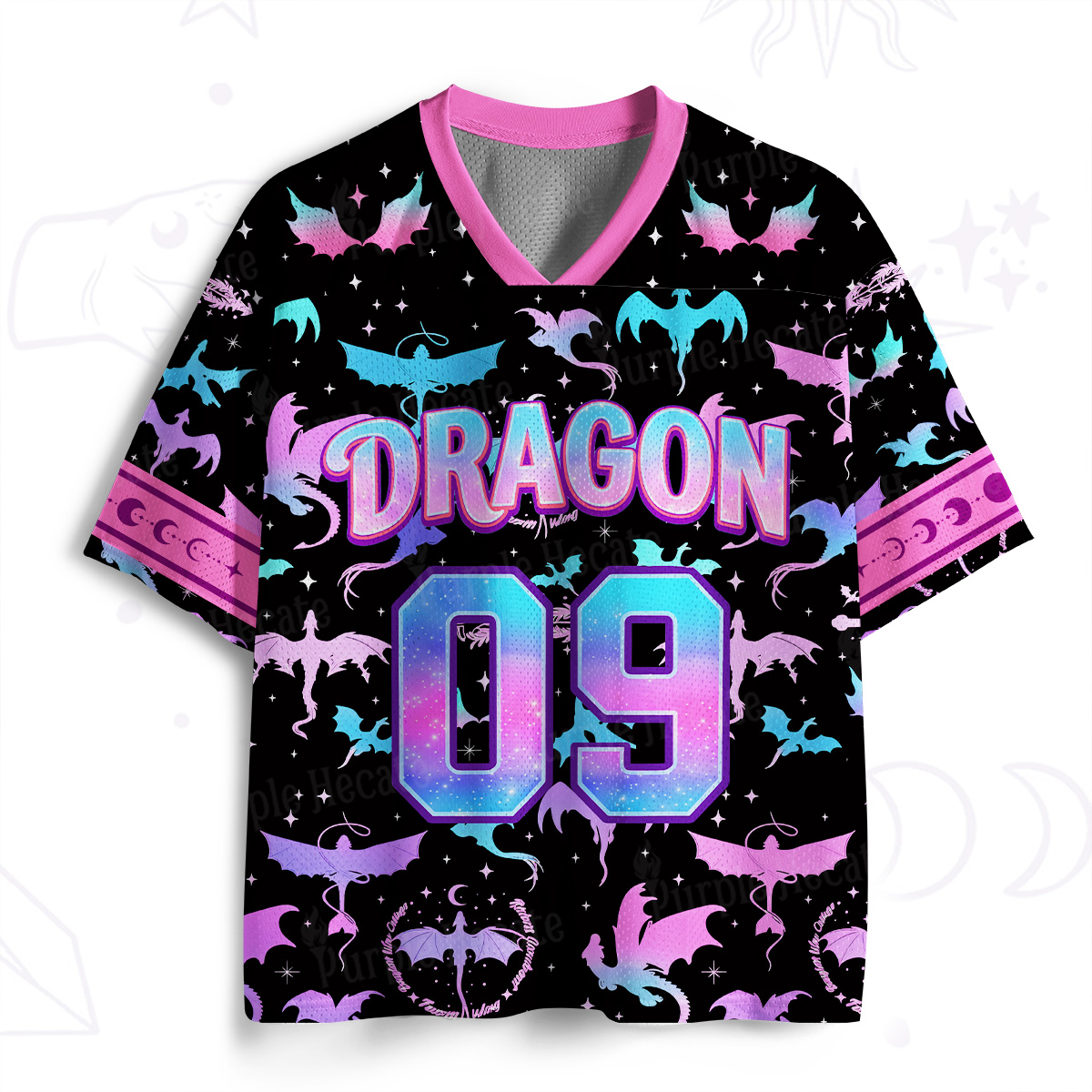 Purplehecate Neon Dragon Fantasy Mesh Jersey