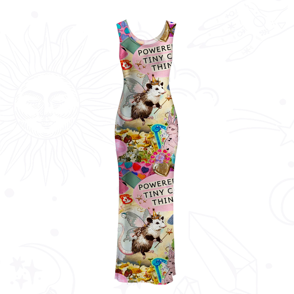 Purplehecate The Opossum Queen's Hoard Mesh Maxi Tank Beach Dress