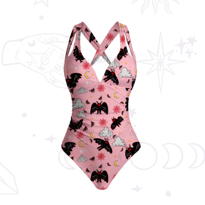 Purplehecate Cryptid Mothman One-Piece Swimsuit