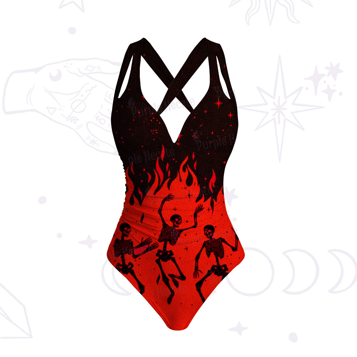 Purplehecate Infernal Revelry One-Piece Swimsuit