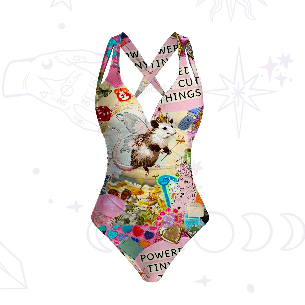 Purplehecate The Opossum Queen's Hoard One-Piece Swimsuit
