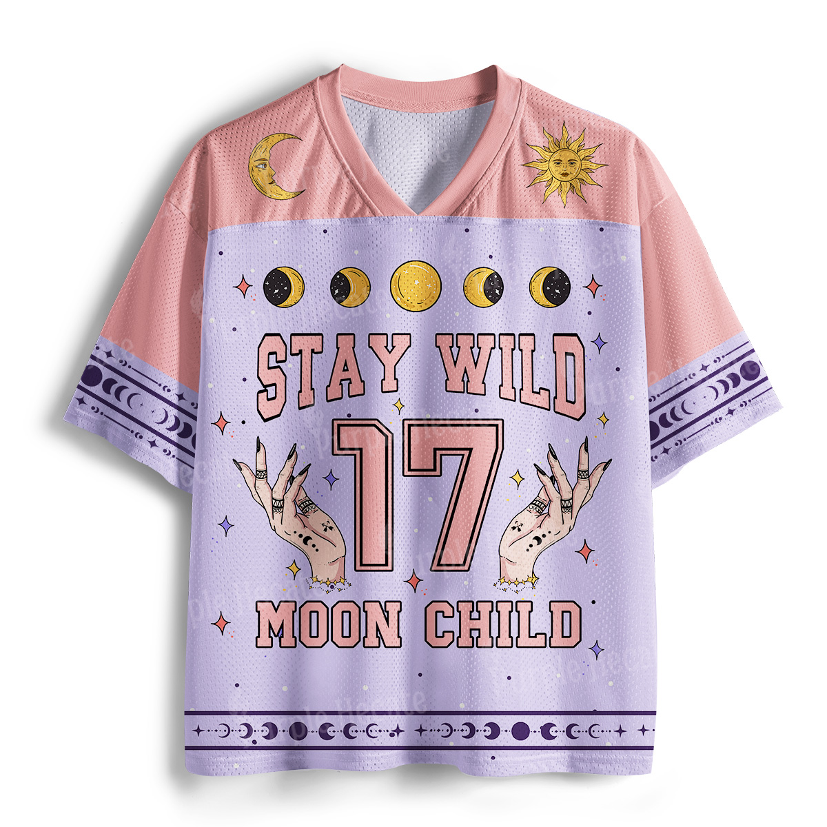 Purplehecate Stay Wild Moon Child Mesh Jersey