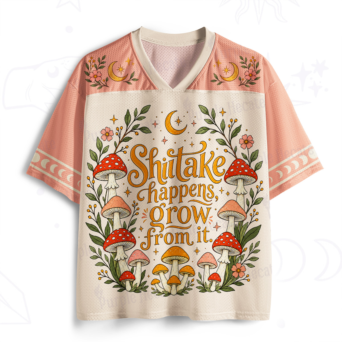 Purplehecate Shiitake Happens Grow From It Mesh Jersey