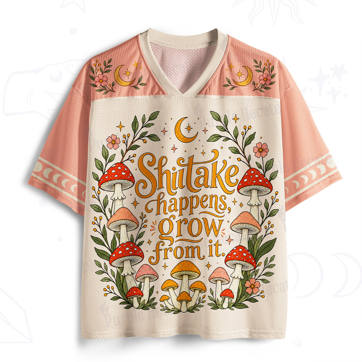 Purplehecate Shiitake Happens Grow From It Mesh Jersey