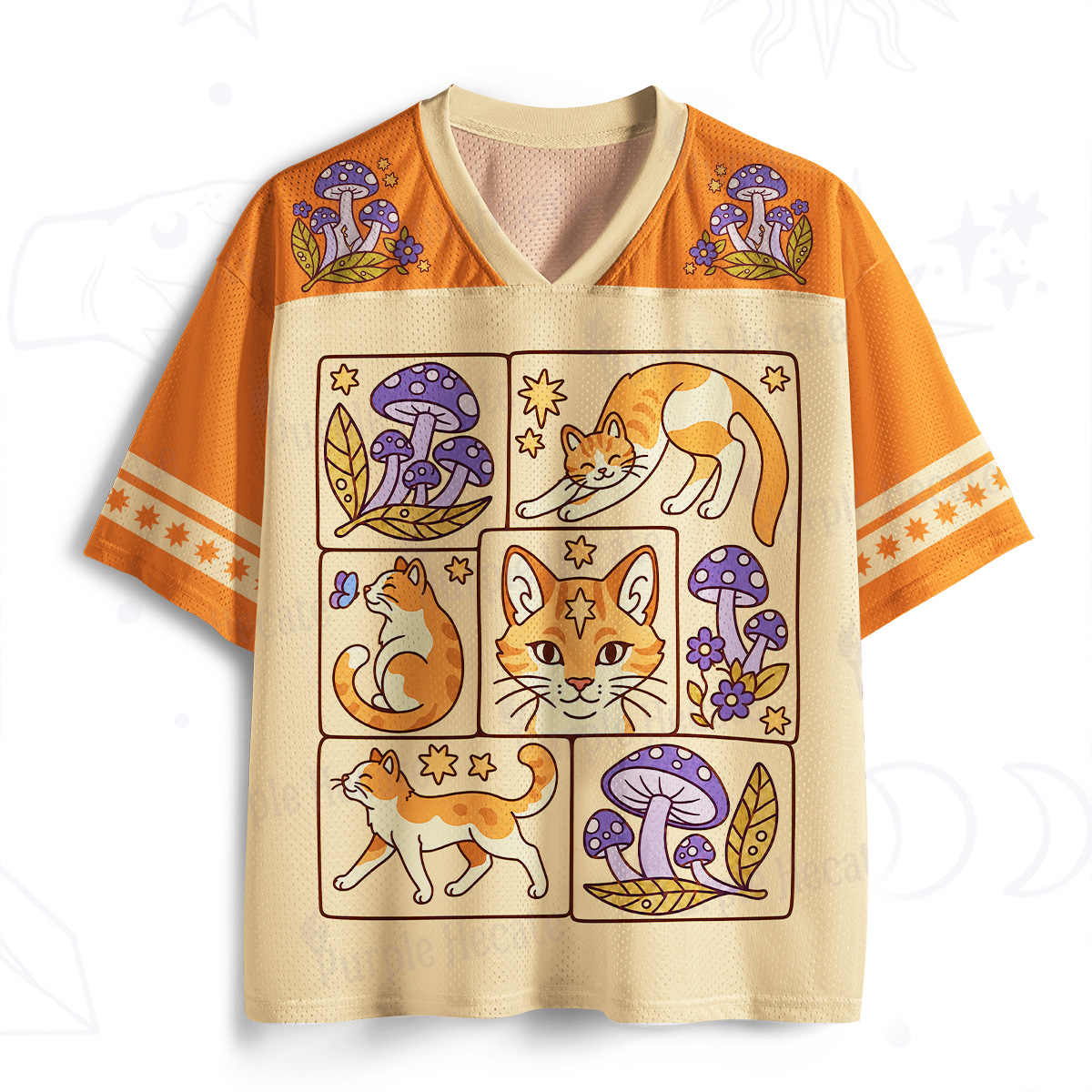 Purplehecate Mushroom Cat Club Mesh Jersey