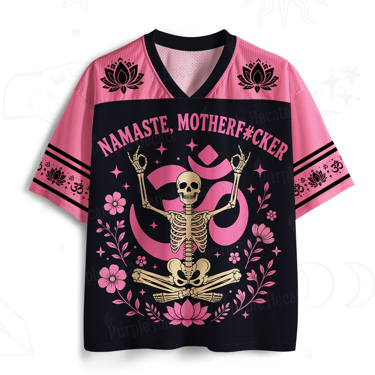 Purplehecate Namaste Motherf*cker Skeleton Mesh Jersey
