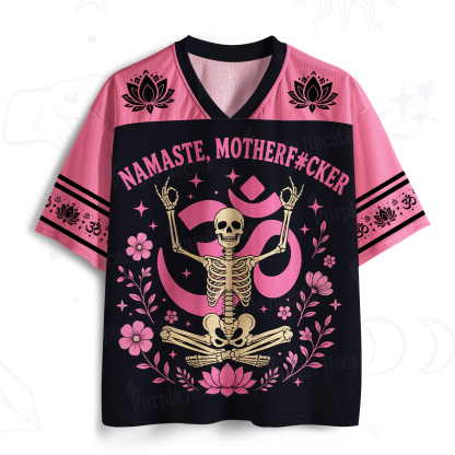 Purplehecate Namaste Motherf*cker Skeleton Mesh Jersey