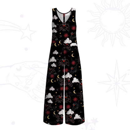 Purplehecate Cryptid Mothman Wide Leg Jumpsuit
