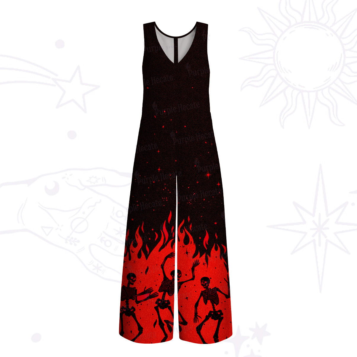 Purplehecate Infernal Revelry Wide Leg Jumpsuit