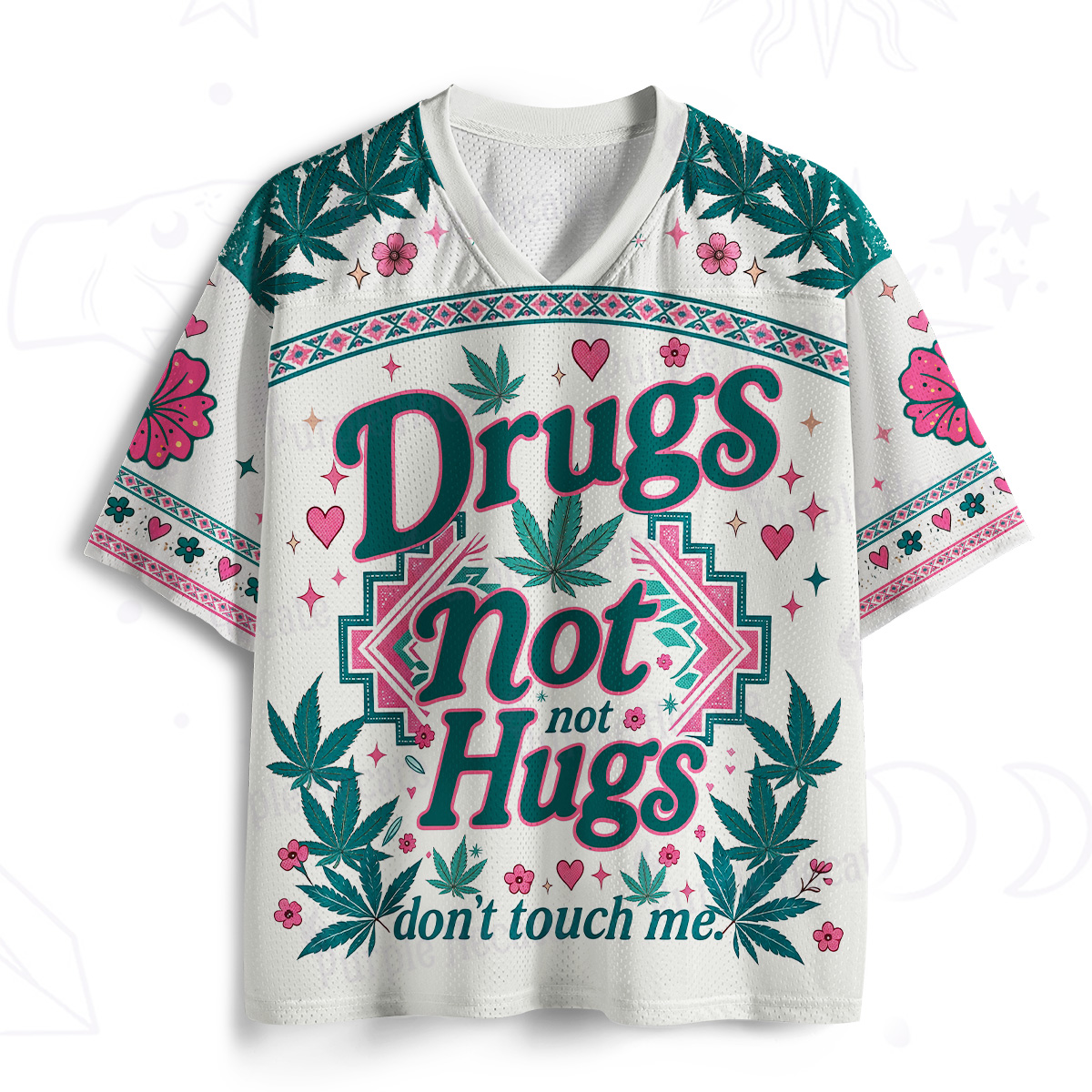 Purplehecate Drugs Not Hugs Mesh Jersey