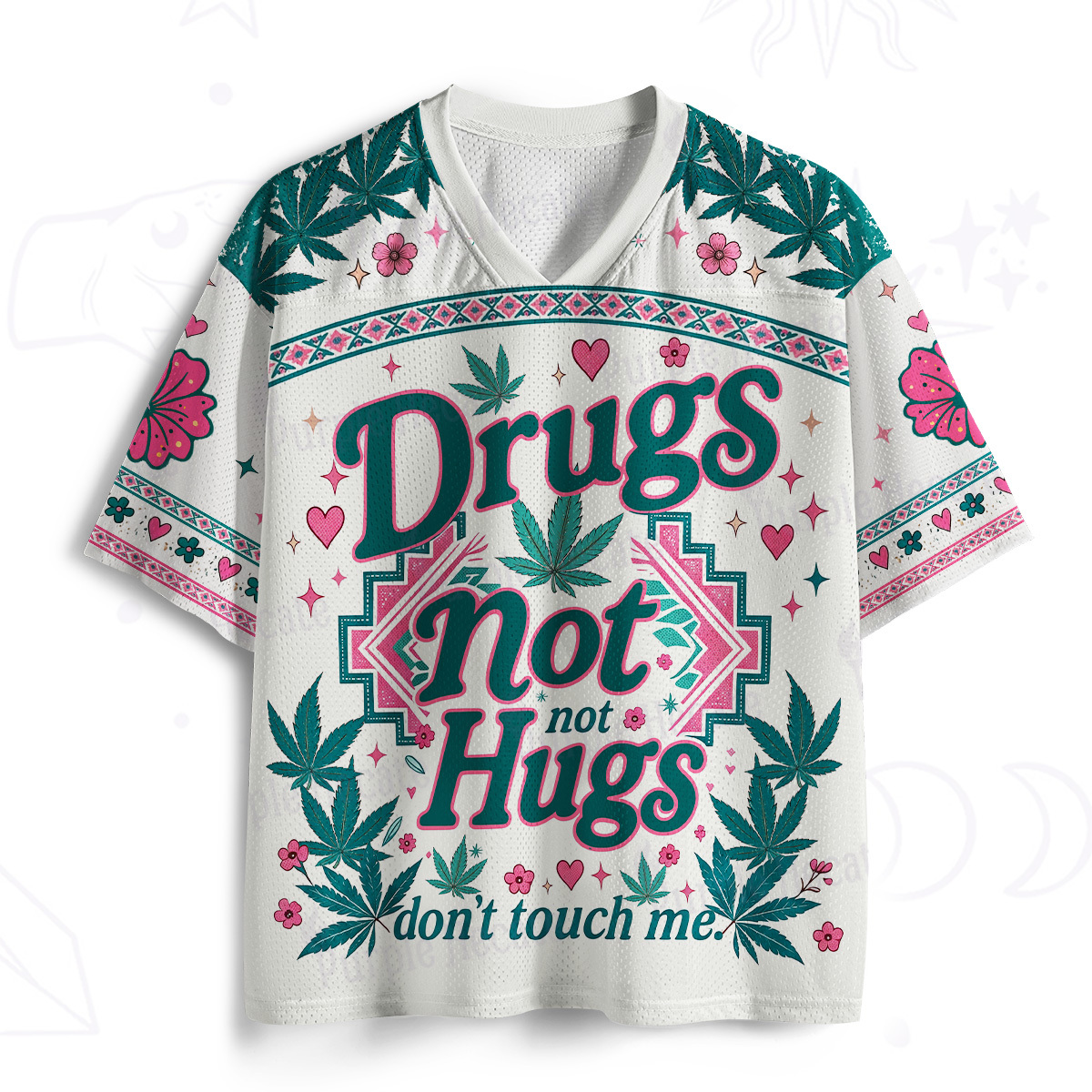 Purplehecate Drugs Not Hugs Mesh Jersey