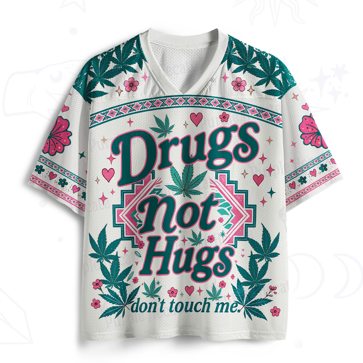 Purplehecate Drugs Not Hugs Mesh Jersey
