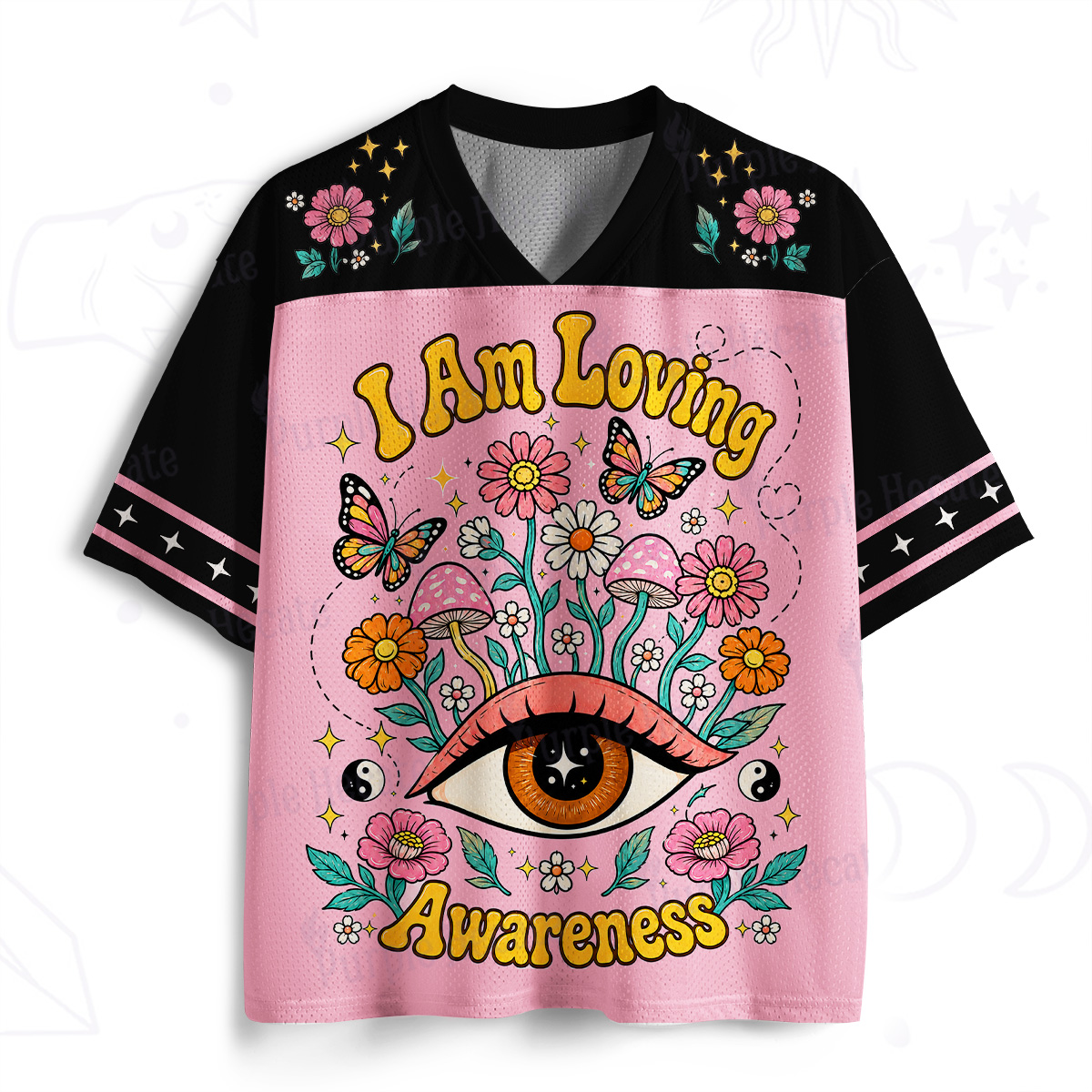 Purplehecate I Am Loving Awareness All‑Seeing Eye Mesh Jersey