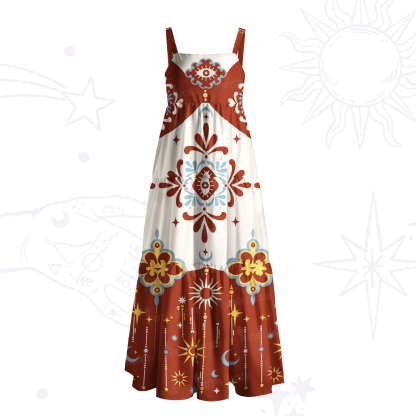 Purplehecate Celestial Oracle Wide Straps Maxi Dress