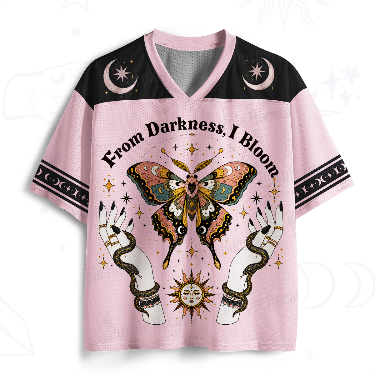 Purplehecate From Darkness I Bloom Mystic Moth Mesh Jersey