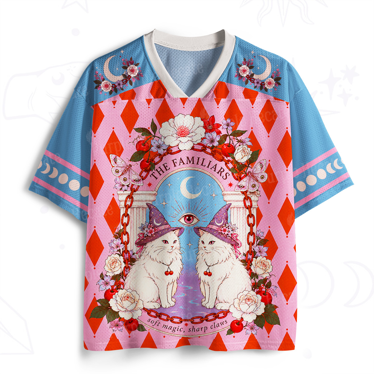 Purplehecate The Familiars Witchy Cats Mesh Jersey