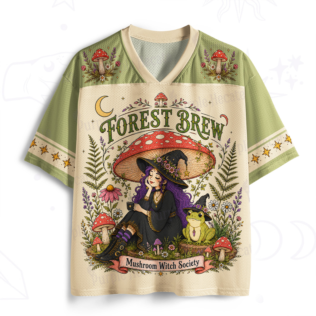 Purplehecate Forest Brew Mushroom Witch Society Mesh Jersey