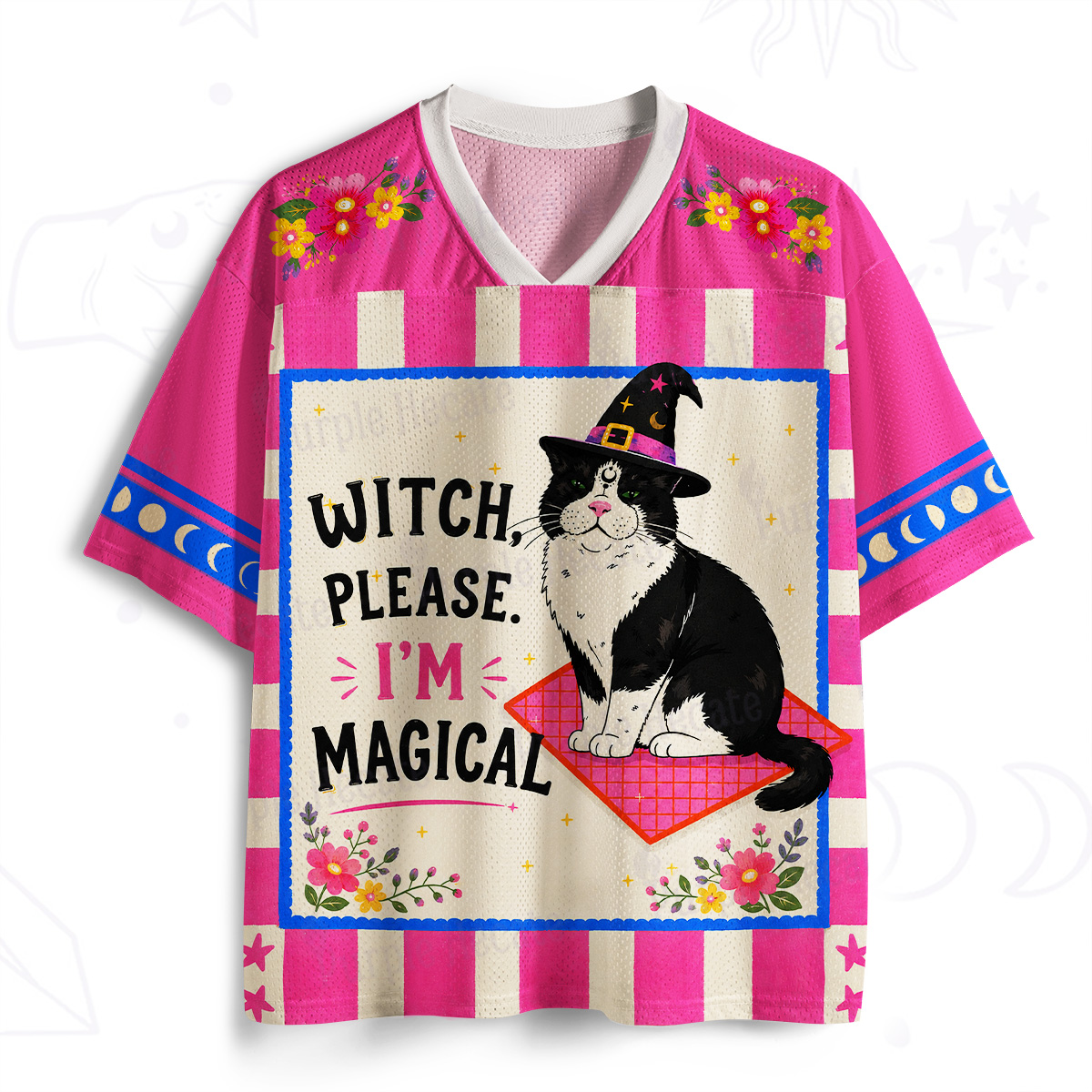 Purplehecate Witch Please I’m Magical Funny Cat Mesh Jersey