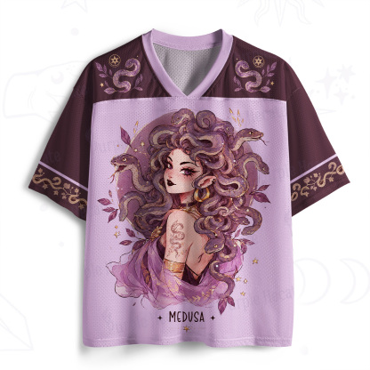 Purplehecate Serpent-Haired Medusa Illustration Mesh Jersey
