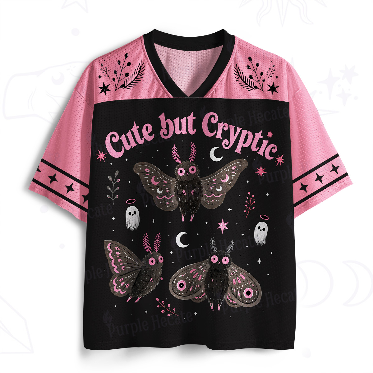Purplehecate Cute but Cryptic Moth Mesh Jersey