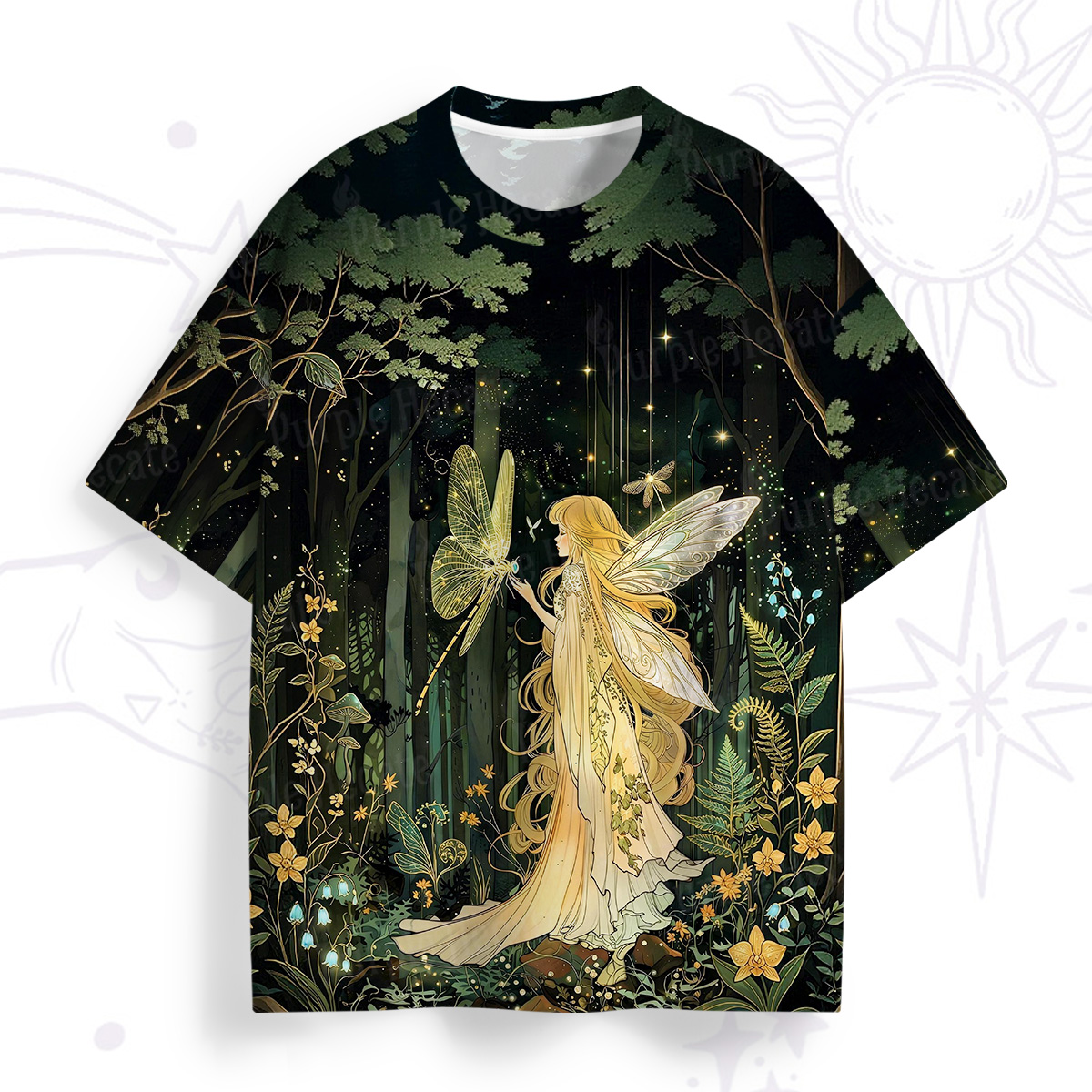 Purplehecate Fairy of the Magic Woods All Over Print T-Shirt