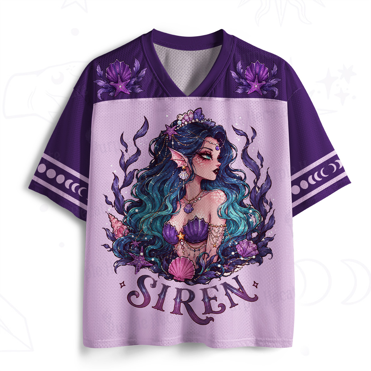 Purplehecate Dark Mermaid Siren Aesthetic Mesh Jersey
