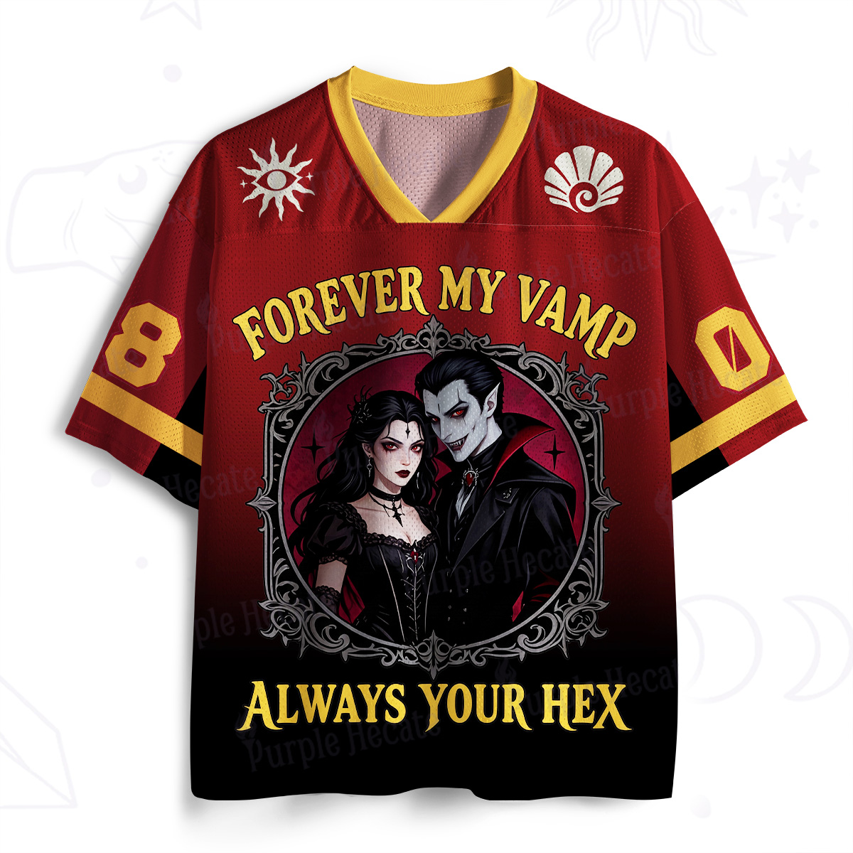 Purplehecate Vampire Love Spell Graphic Mesh Jersey