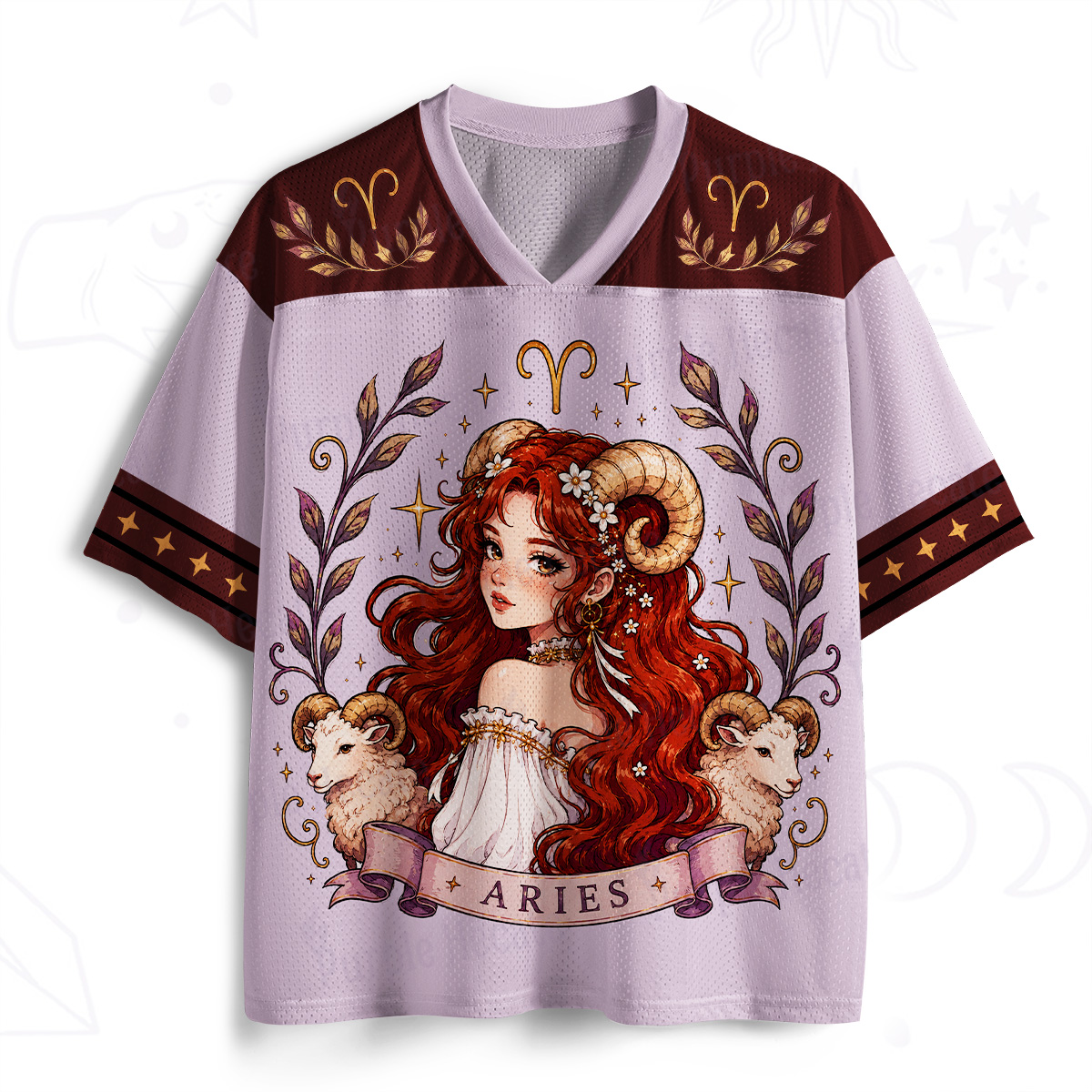 Purplehecate Aries Fire Goddess Mesh Jersey