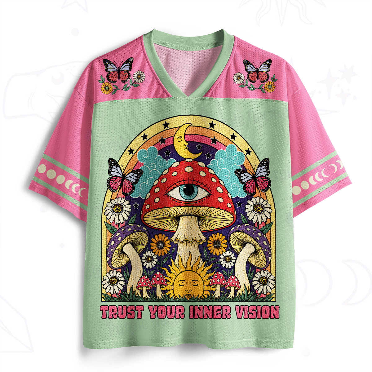 Purplehecate Trust Your Inner Vision Mushroom Mesh Jersey