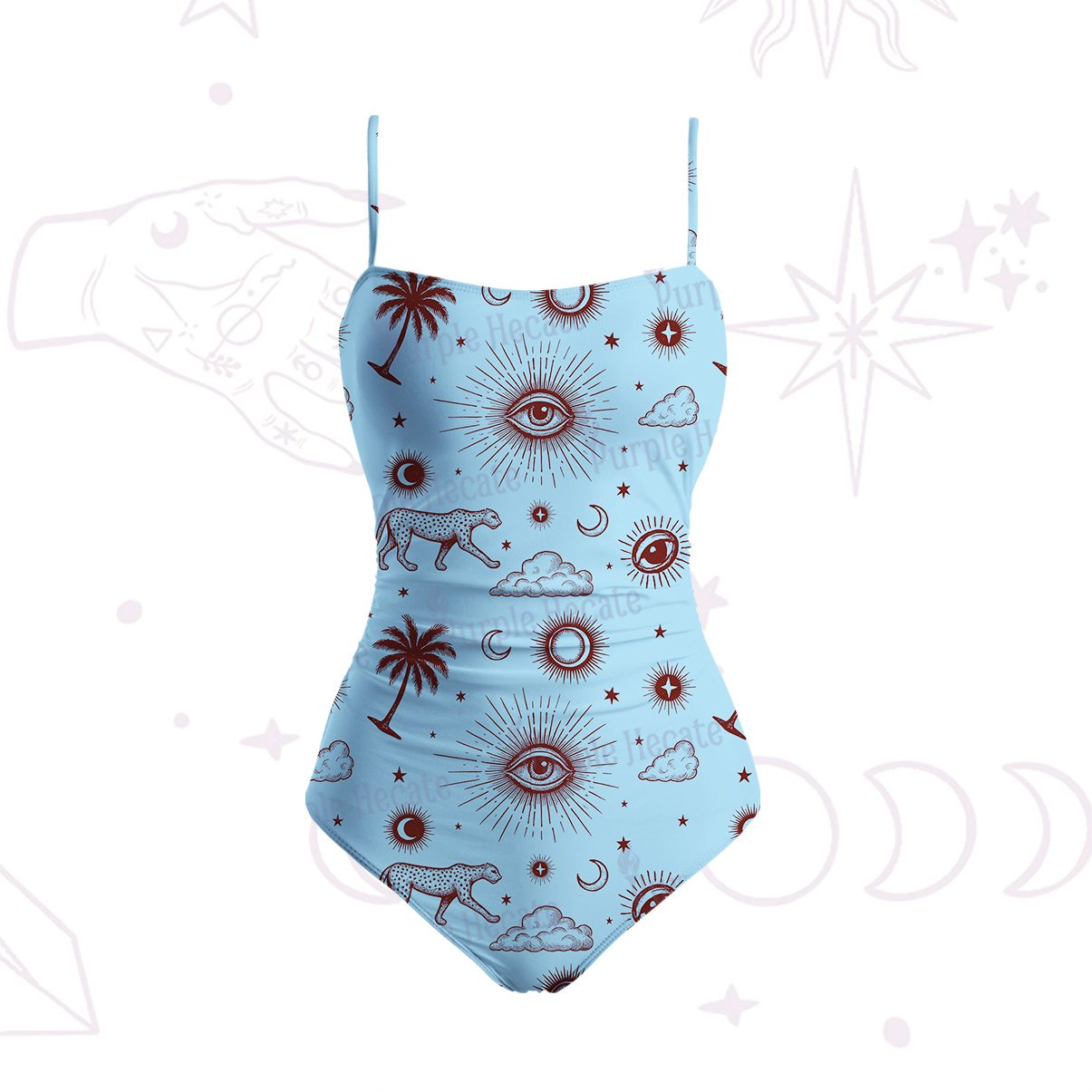 Purplehecate Eye of the Universe Slim-Strap Swimsuit