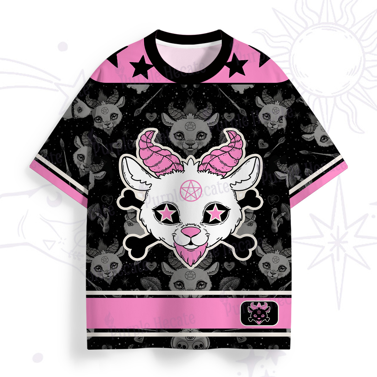 Purplehecate Gothic Demon Goat All Over Print T-Shirt