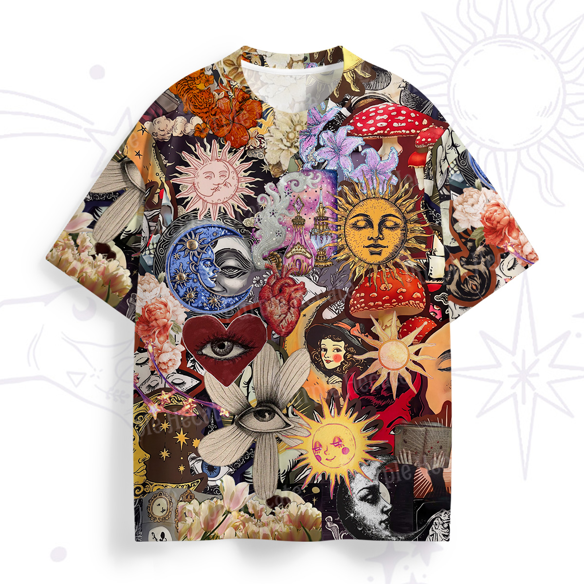 Purplehecate Witch's Curiosity Collage All Over Print T-Shirt