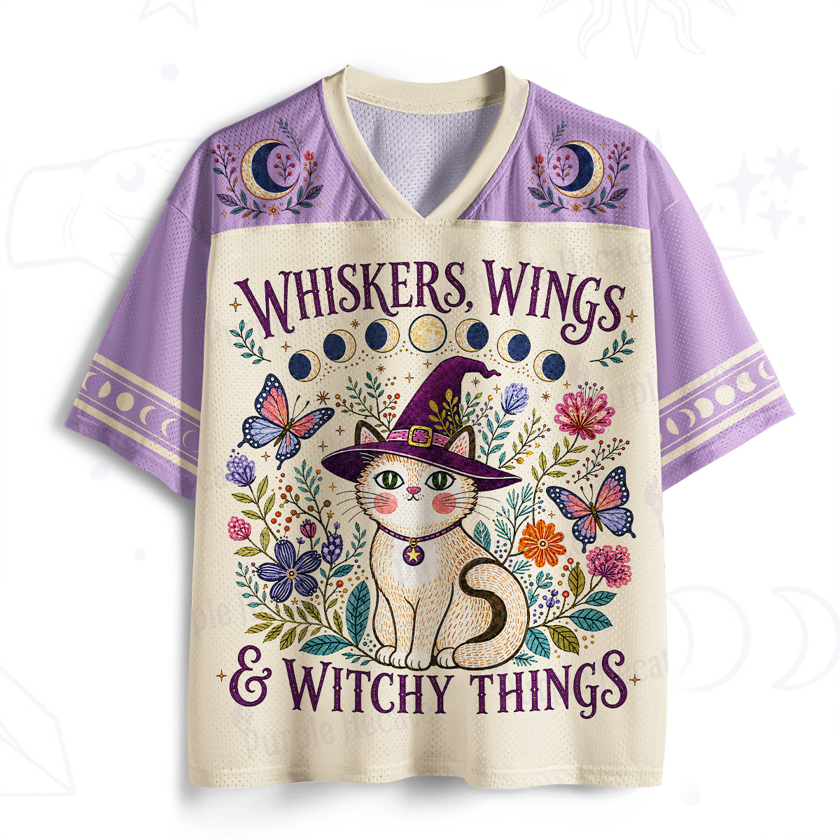 Purplehecate Whiskers Wings & Witchy Things Mesh Jersey