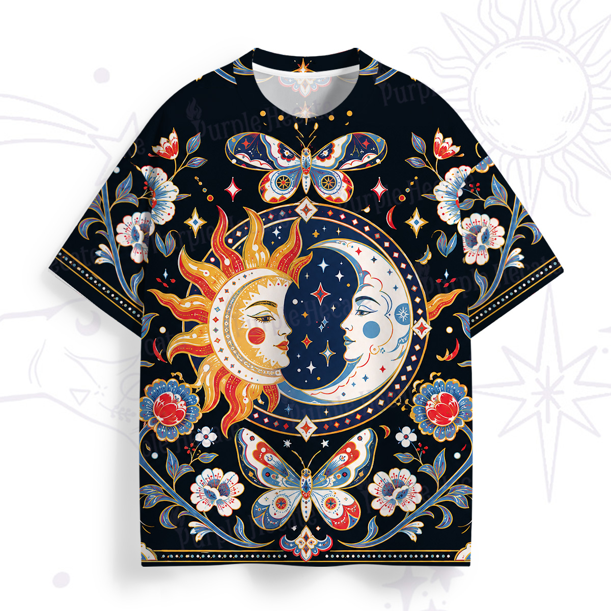Purplehecate Kiss of Sun and Moon All Over Print T-Shirt