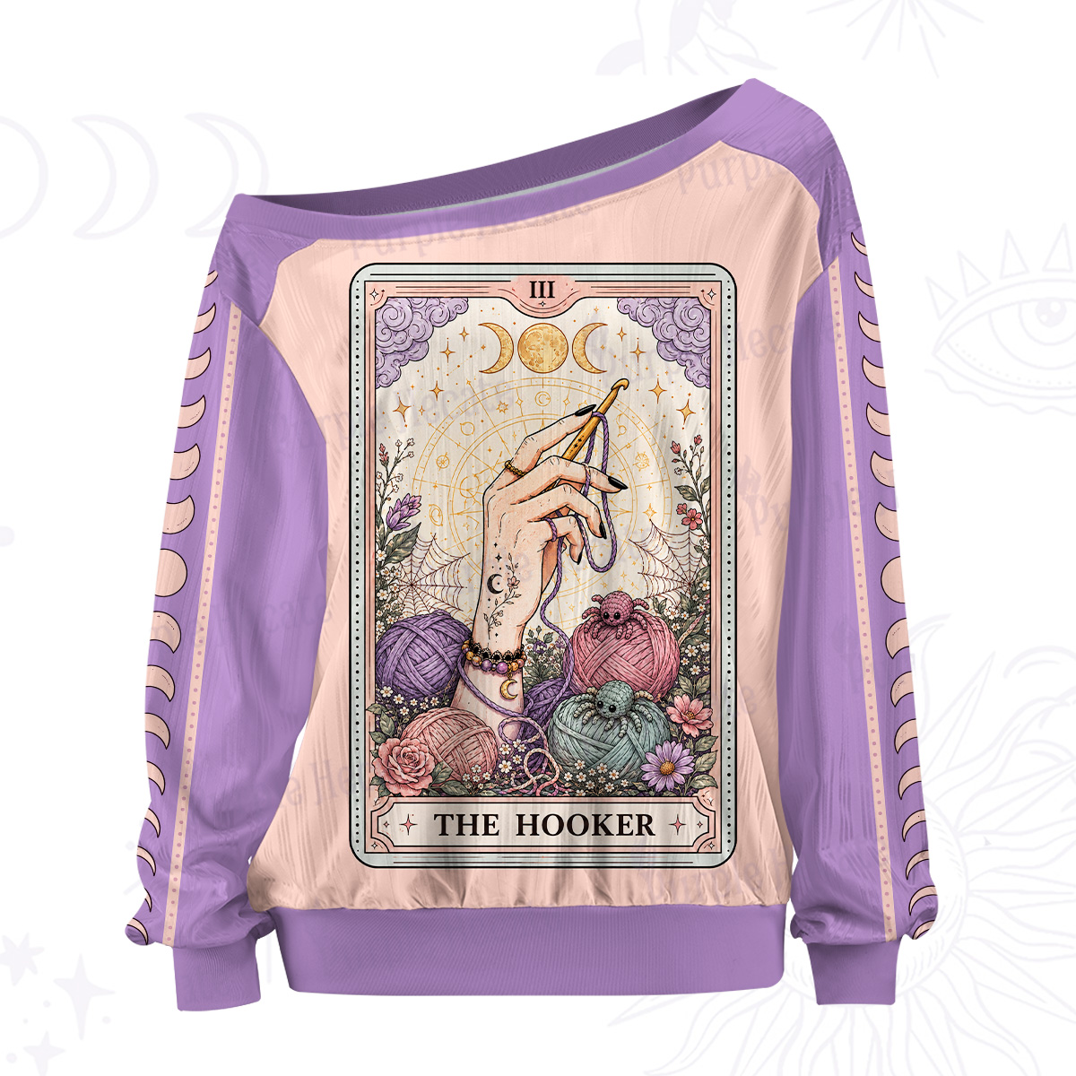 Purplehecate The Hooker Tarot Off The Shoulder Graphic Jersey