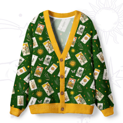 Purplehecate Tarot Garden Ugly Cardigan Sweaters