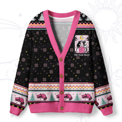 Purplehecate The Team Trash Opossum Ugly Cardigan Sweaters