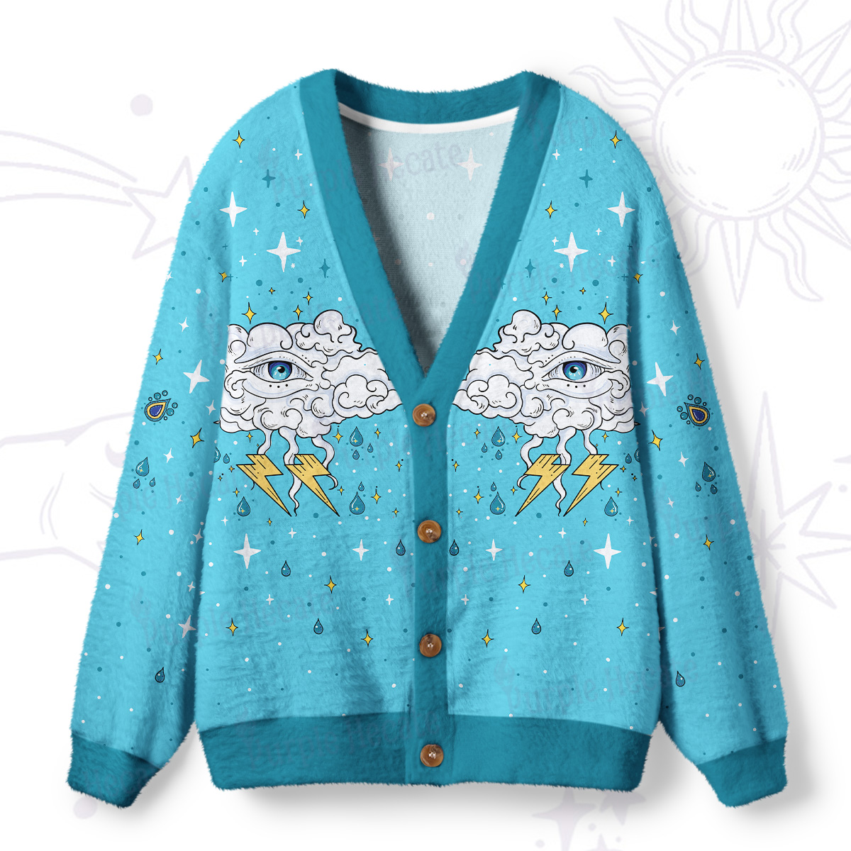 Purplehecate Sorry I'm A Water Sign Ugly Cardigan Sweaters