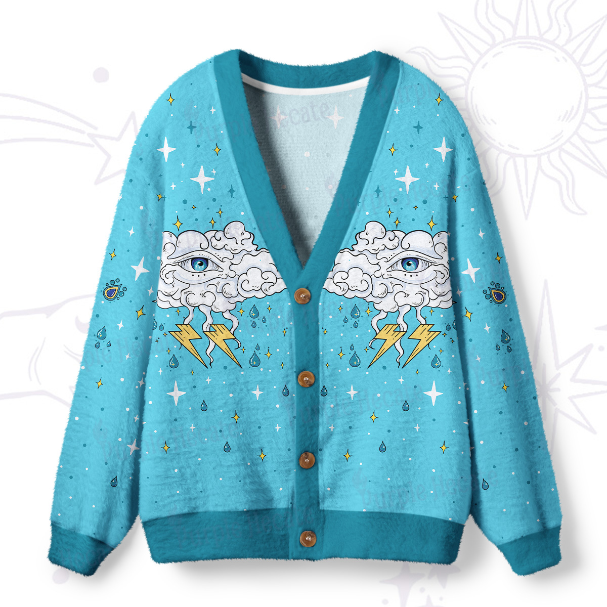 Magic Purplehecate Sorry I'm A Water Sign Ugly Cardigan Sweaters