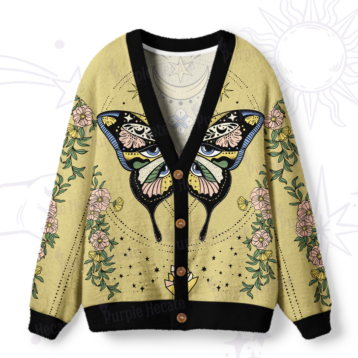 Purplehecate Magical Soul Ugly Cardigan Sweaters