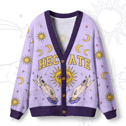 Purplehecate Hecate Moonlight Sorcery Ugly Cardigan Sweaters