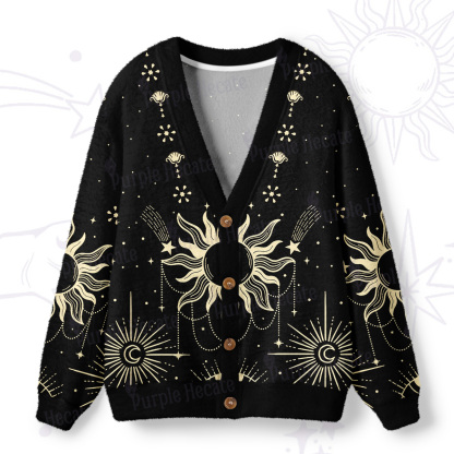 Purplehecate Solar Oracle Ugly Cardigan Sweaters