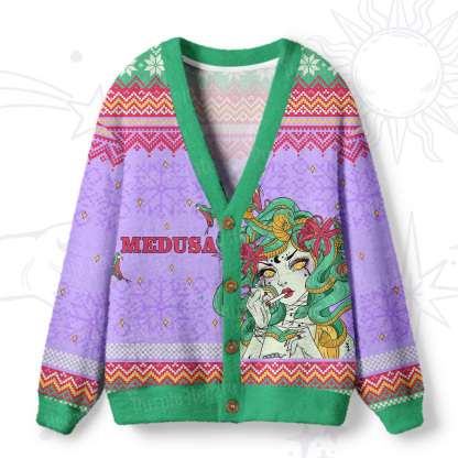 Purplehecate The Greek Goddess Medusa Ugly Cardigan Sweaters