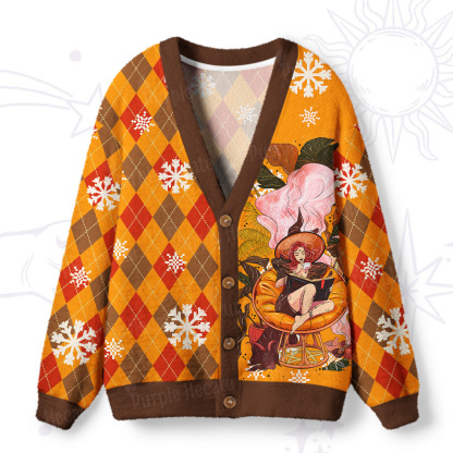 Purplehecate The Reader Tarot Card Ugly Cardigan Sweaters